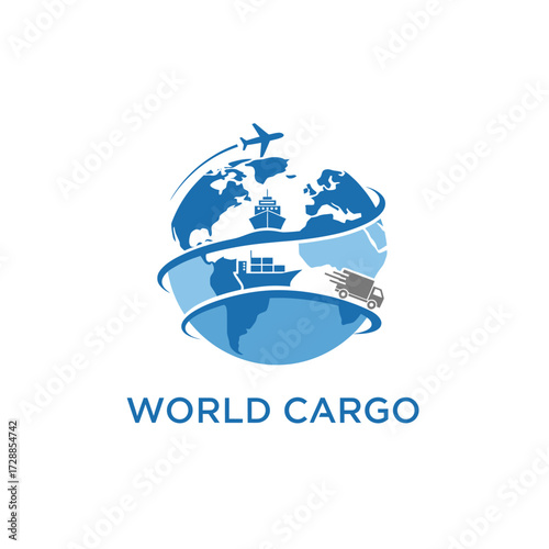 globe transportation cargo business shipping freight ship global container transport