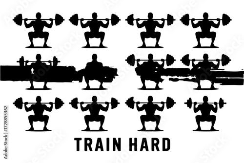 "Barbell Mastery in Silhouette"