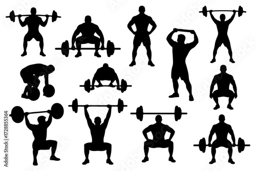 "Barbell Mastery in Silhouette"