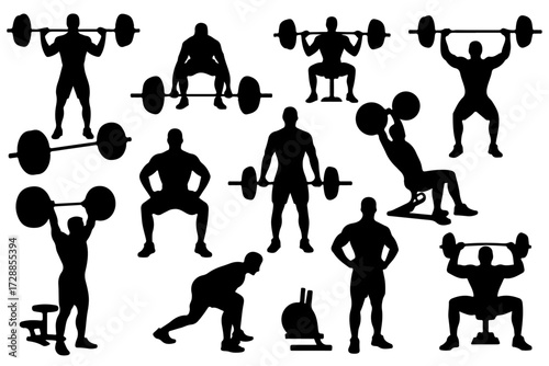 "Barbell Mastery in Silhouette"