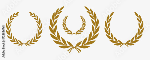 Elegant black laurel wreath design with red yellow cyan and magenta accents for decorative and symbolic applications