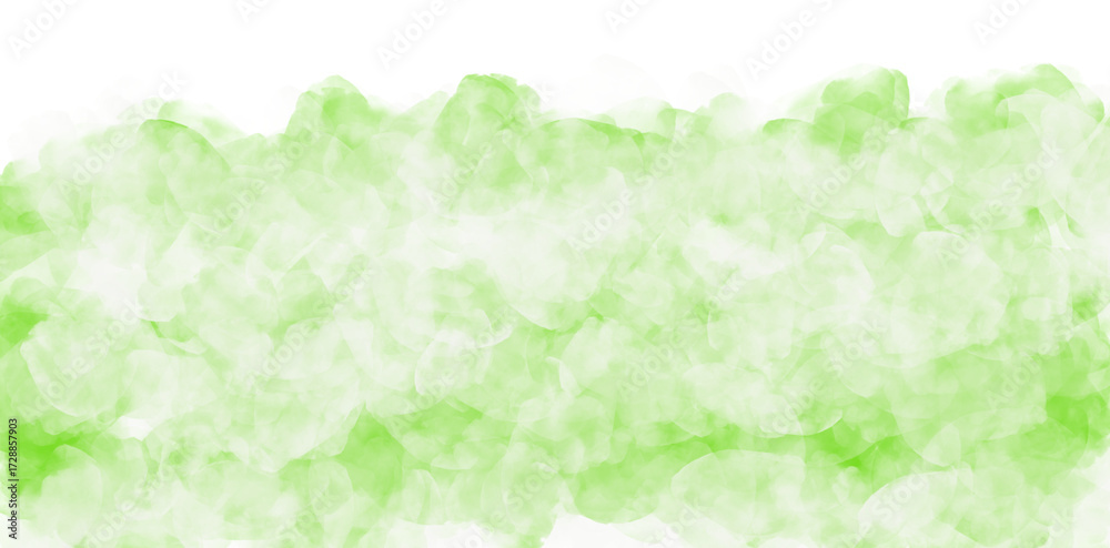 Obraz premium Abstract green and white smoke or mist against a black background