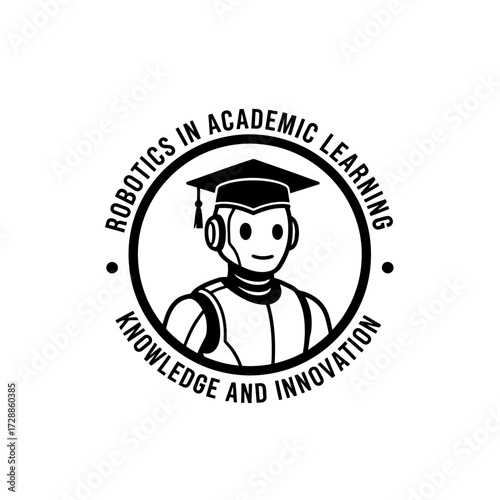 Robotic scholar embracing knowledge and innovation for academic advancement, a symbol of future education and technological growth.