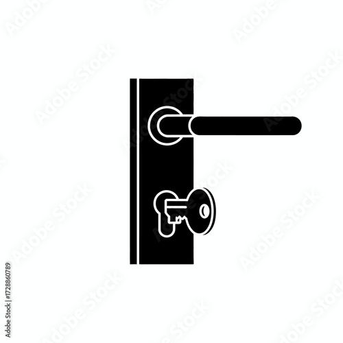 Unlock new possibilities with this elegant modern door handle and key symbol, representing access, security, and opportunity for your business projects.