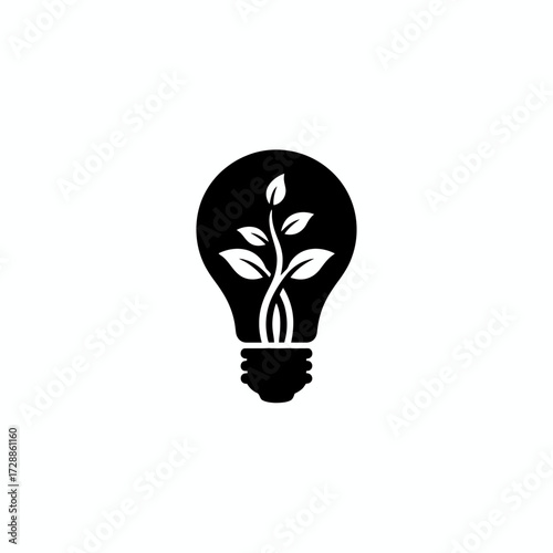 Inspiring innovation and growth with a vibrant plant emerging from a light bulb, symbolizing bright ideas and sustainable solutions for a better future.