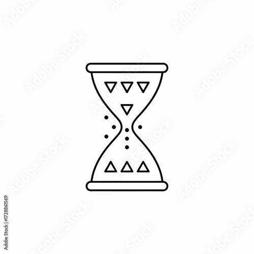 Capturing the essence of time's passage with a minimalist hourglass design, perfect for conveying deadlines, progress, and the fleeting nature of moments in any project.
