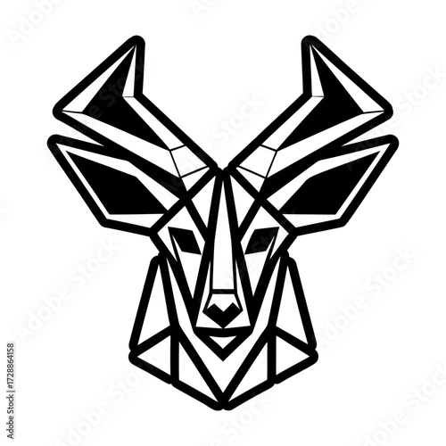 A glyph style icon of antlers logo