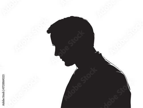 Office silhouette vector illustration solid black modern professional workplace setting