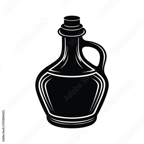 Cantil snake silhouette on white background vector art illustration
