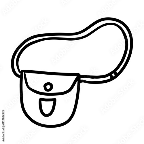 Hand-Drawn Sling Bag Illustration