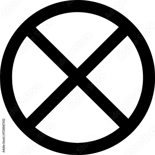 No Sign Icon Crossed Circle Vector Design