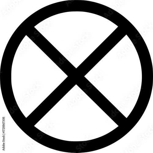 No Sign Icon Crossed Circle Vector Design