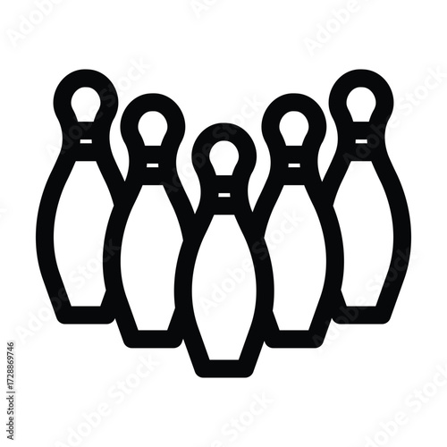 bowling ball and pin icon