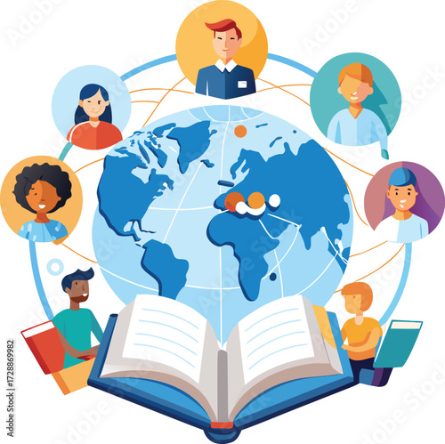 Global Online Education Community with Diverse Students and Open Book
