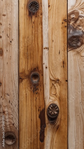  a close-up photograph of a wooden surface, showcasing a rustic and natural style. The layout is vertical, with the wood grain running parallel to the longer side of the image