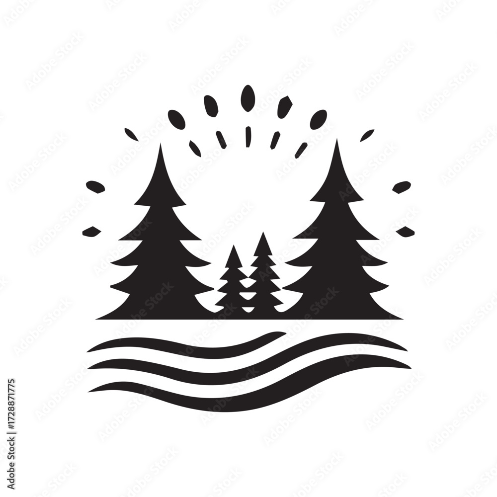 Obraz premium christmas tree vector illustration