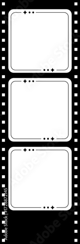 Cute black photostrip photobooth frame
