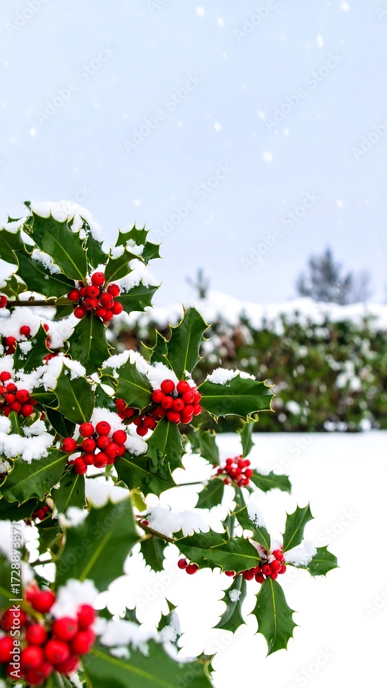 Fototapeta premium Winter Holly Berries