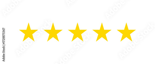 5 out of 5 gold star rating. golden star icon