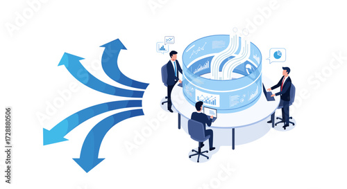 Strategic business planning and data analysis for future growth and development.