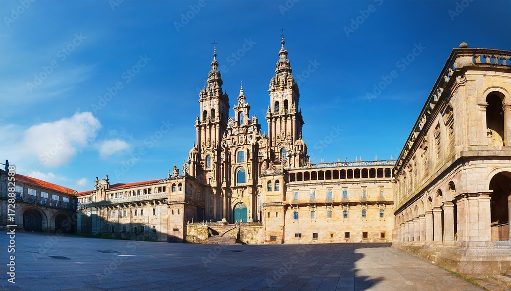 Naklejka premium santiago de compostela cathedral galicia spain