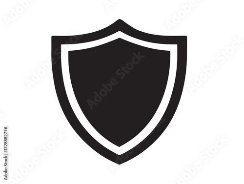 Protection and security silhouette icon vector illustration solid symbol for privacy