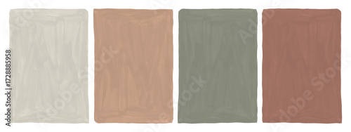 Obraz na płótnie Abstract shape organic background set in muted earthy colors