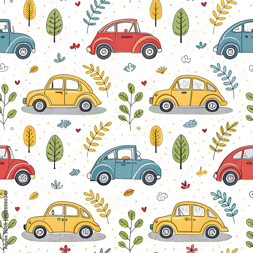 seamless pattern with cars seamless pattern with cars