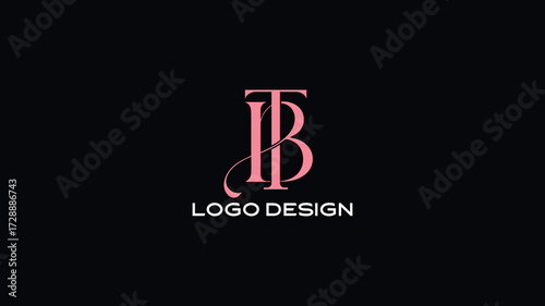 Elegant TB monogram logo design in stylish script typography, ideal for luxury branding, professional identity, and modern creative business use