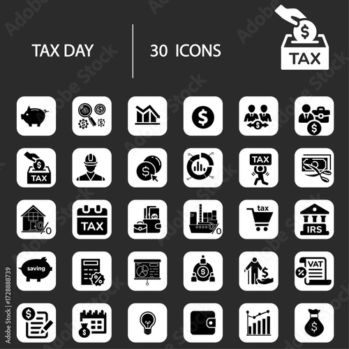 Set of editable accounting line icons.icons related to financial calculations. taxes, budget, financial profit, audit and much more.