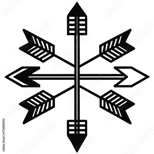 Collection of black and white vector arrows and navigation signs for design projects