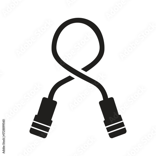 Vector silhouette of exercise bands