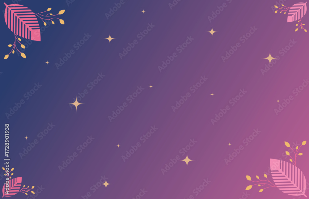 Naklejka premium Dark leafy and shiny gradient background
