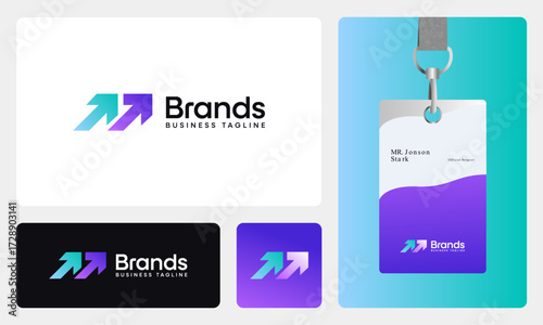 Modern Business Growth Logo Design – Abstract Arrow Up Icon for Corporate, Finance and Branding Identity