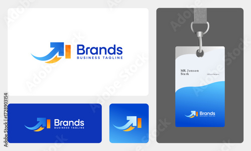 Modern Business Growth Logo Design – Abstract Arrow Up Icon for Corporate, Finance and Branding Identity