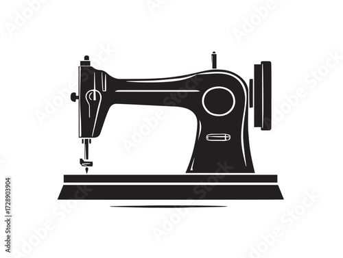 Sewing and tailoring silhouette icon vector illustration solid black symbol for alterations