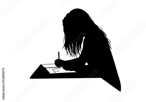 An artist skillfully sketching on a drawing pad.
