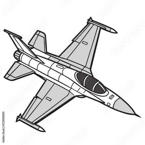 Modern fighter jet aircraft with wings swept back and missiles attached to wingtips in a dynamic aerial perspective