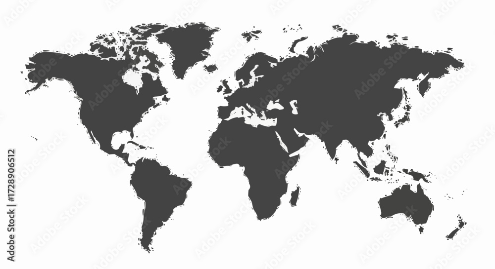 Fototapeta premium world map vector illustration