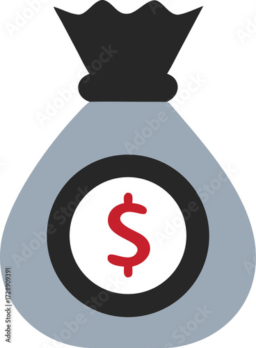 Bag of Wealth: A simple yet powerful illustration of a full money bag, symbolizing financial success, profit, and investment.