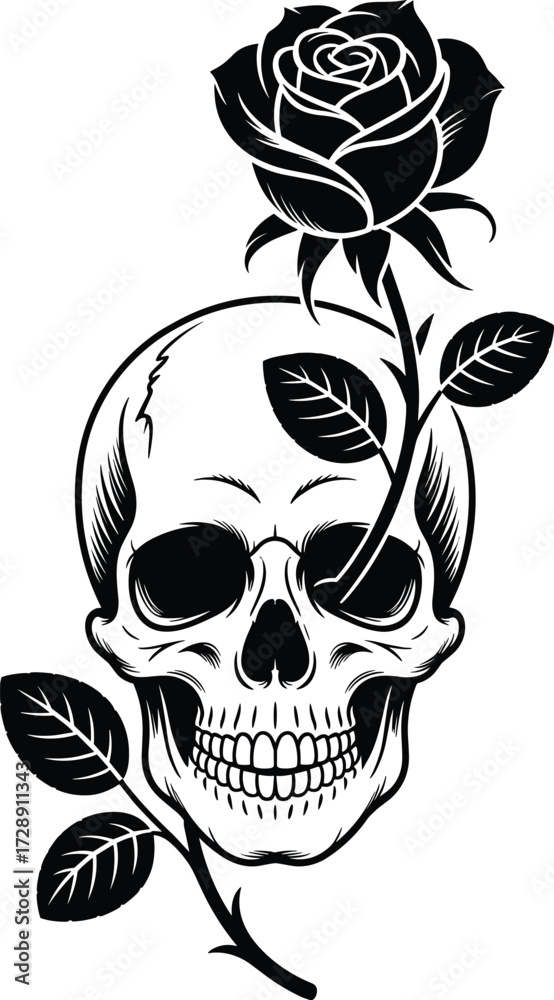 Fototapeta premium Skull In The Wall eps, Vector file eps,Laser, Cricut eps, Clipart eps, Plasma eps, Metal Art Skull Pattern Vecto