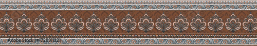 Seamless Paisley Indian Silky and Abstract boder