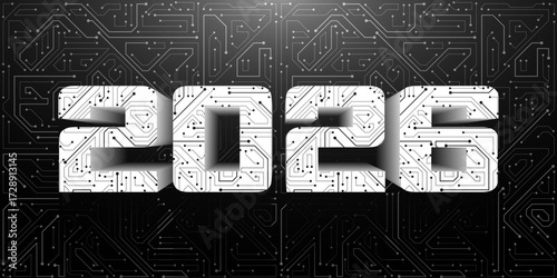 2026 logo animation on a neon liquid glowing background, typographic movement of 2026 New Year, fashionable trendy design of a contrasting 2026 logo. Concept: business presentation, corporate event