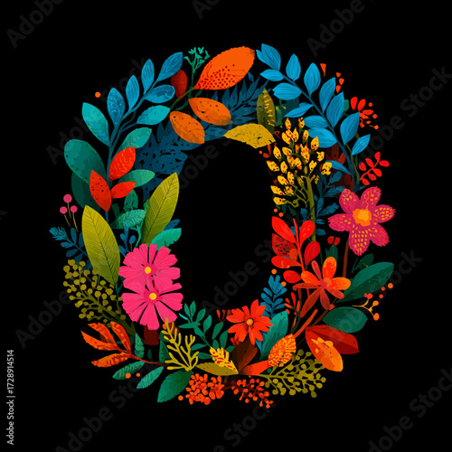 Floral Letter O (1)