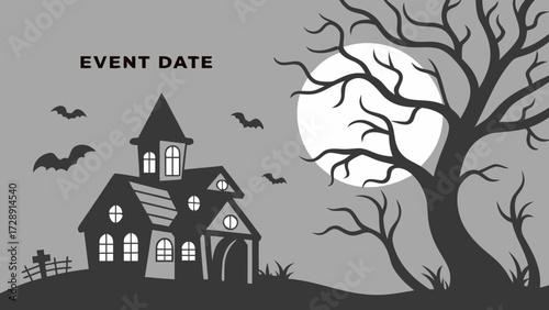 haunted house vector