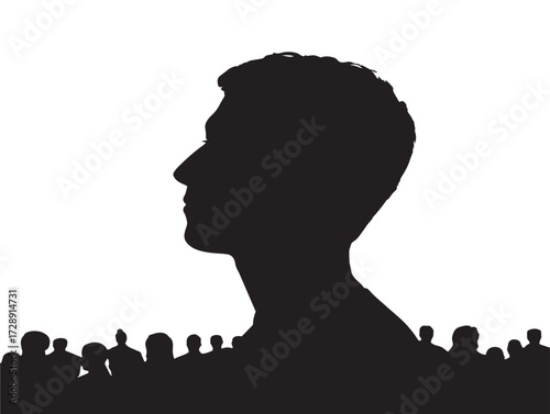 Social media silhouette vector illustration solid black symbol for networking platforms