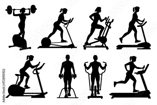 "Power in Motion: Weightlifting Silhouettes"