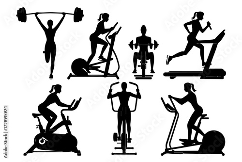 "Power in Motion: Weightlifting Silhouettes"