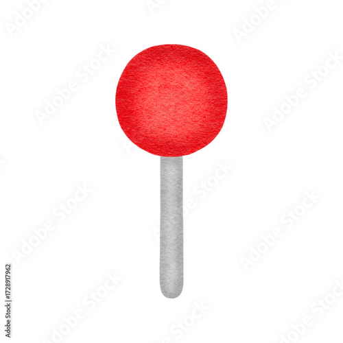 Watercolor Pin Drop Illustration Perfect for Travel Map Designs, Navigation App Graphics, Event Invitations, Educational Geography Materials, Adventure Scrapbooking and Minimalist Clipart Collections 