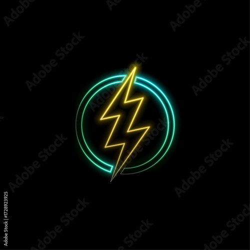 realistic lightning vector illustration. Realistic 3D symbol design. Isolated vector illustration